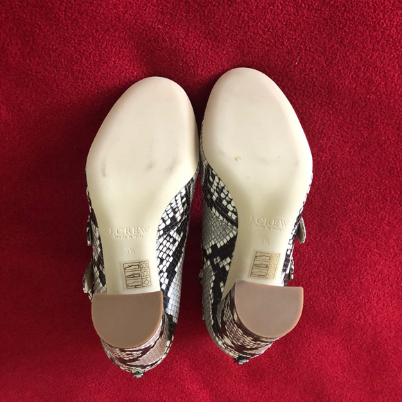 New J Crew Italian lizard buckle mary janes - Picture 4 of 4